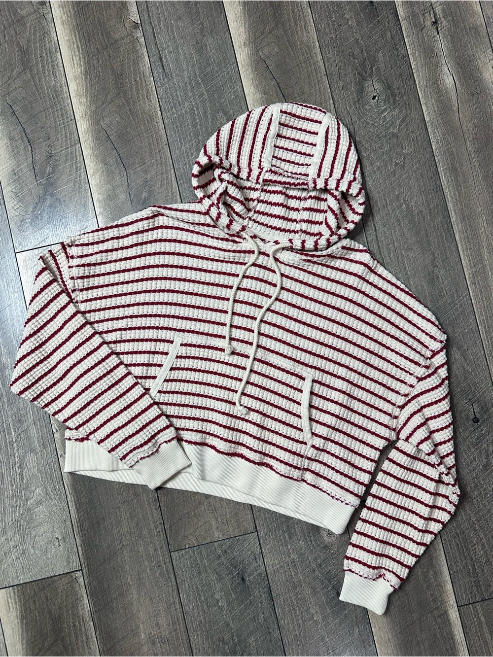 American Eagle Striped Oversized Hoodie