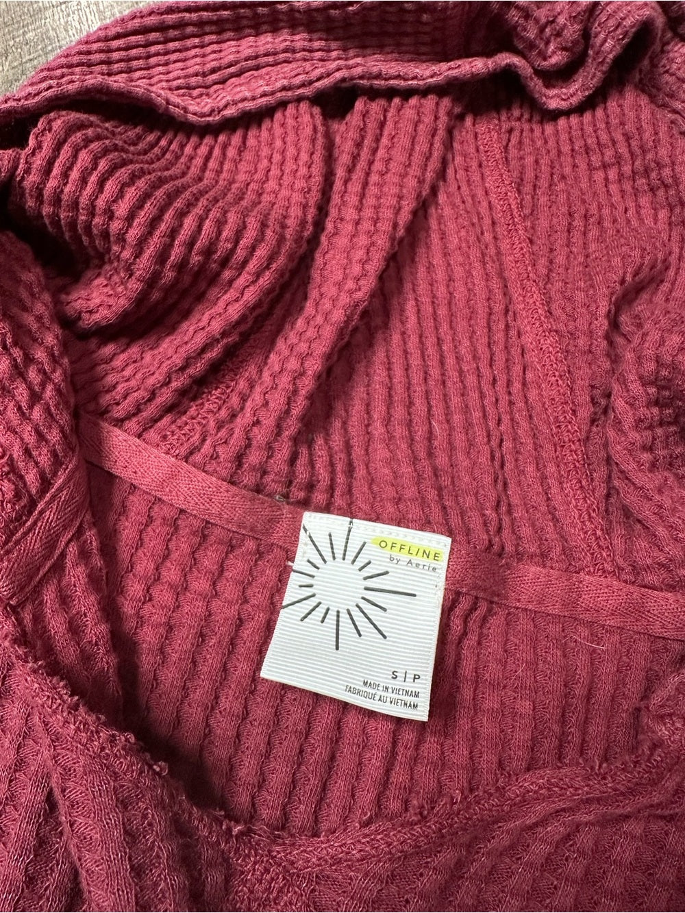 Aerie Offline Waffleknit Hoodie