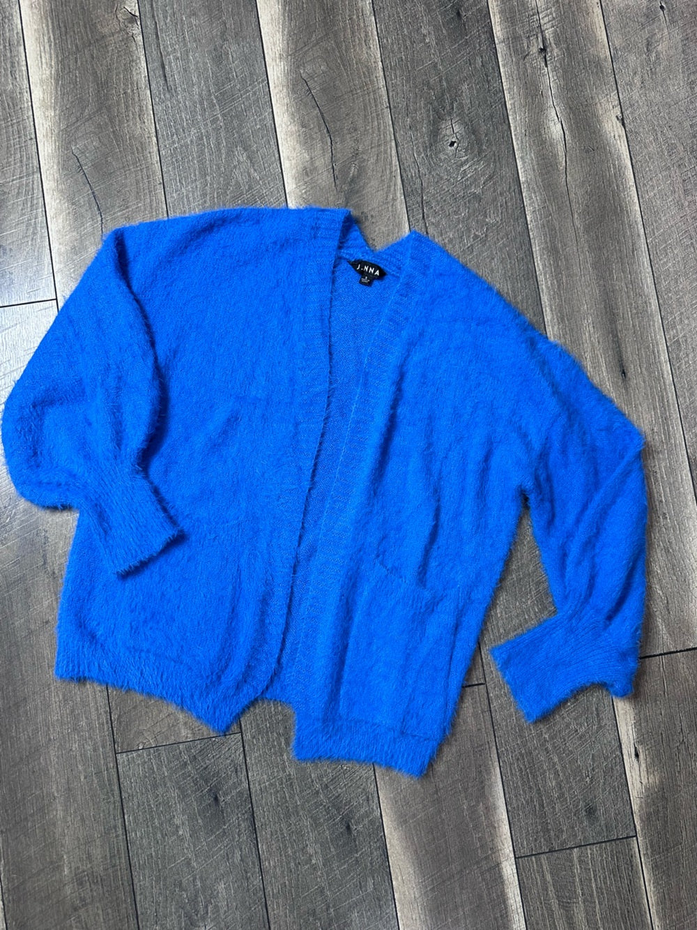 J.NNA Blue Super Cozy Soft Open Cardigan