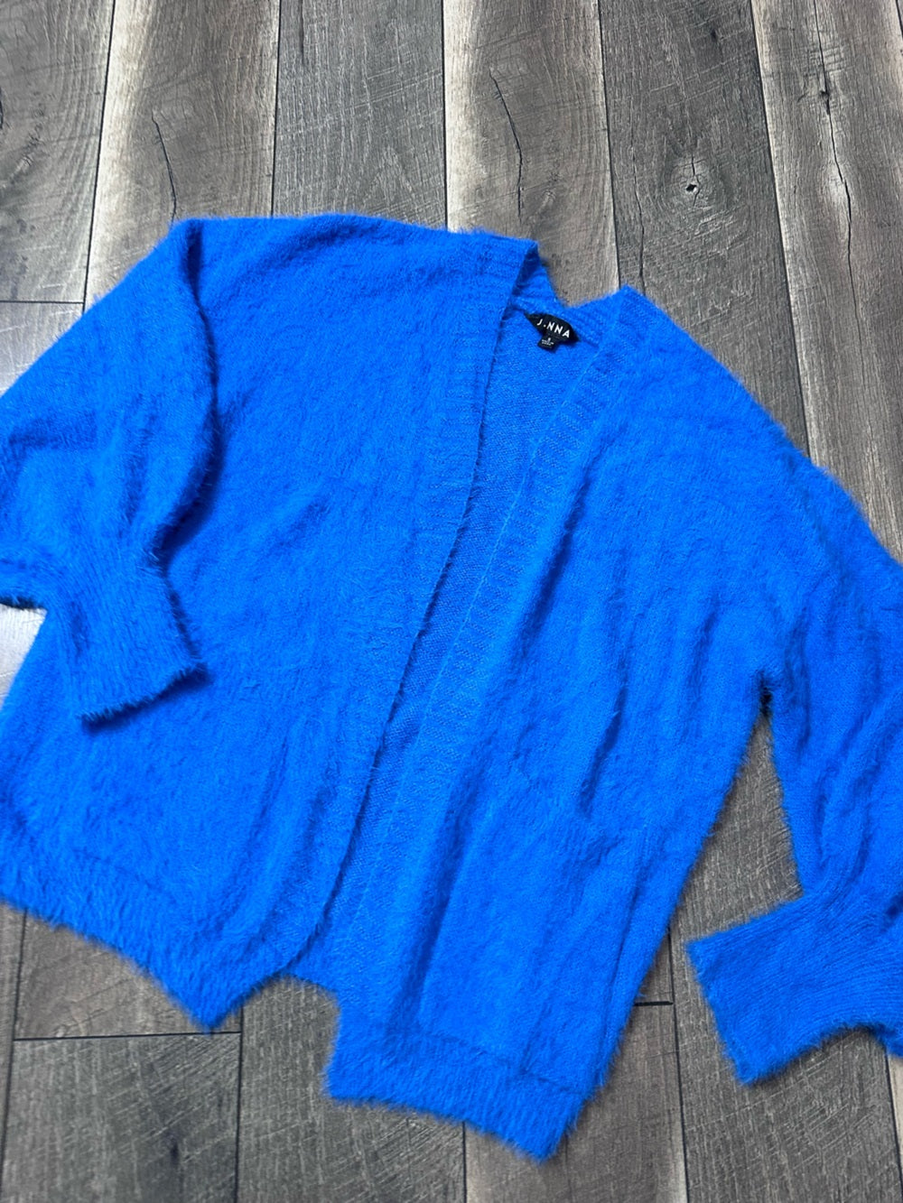 J.NNA Blue Super Cozy Soft Open Cardigan