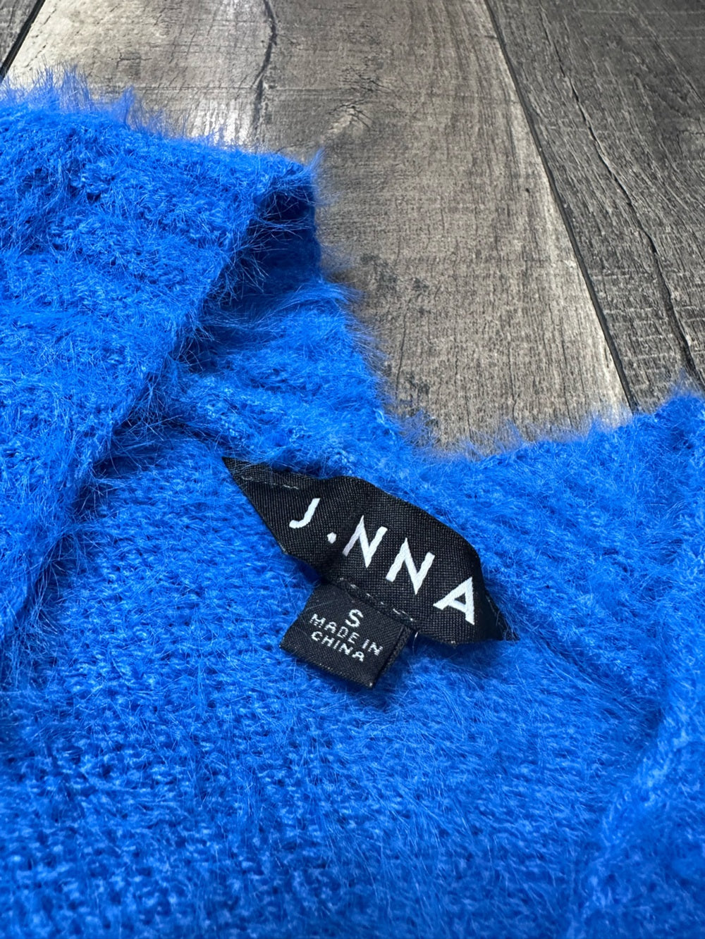 J.NNA Blue Super Cozy Soft Open Cardigan