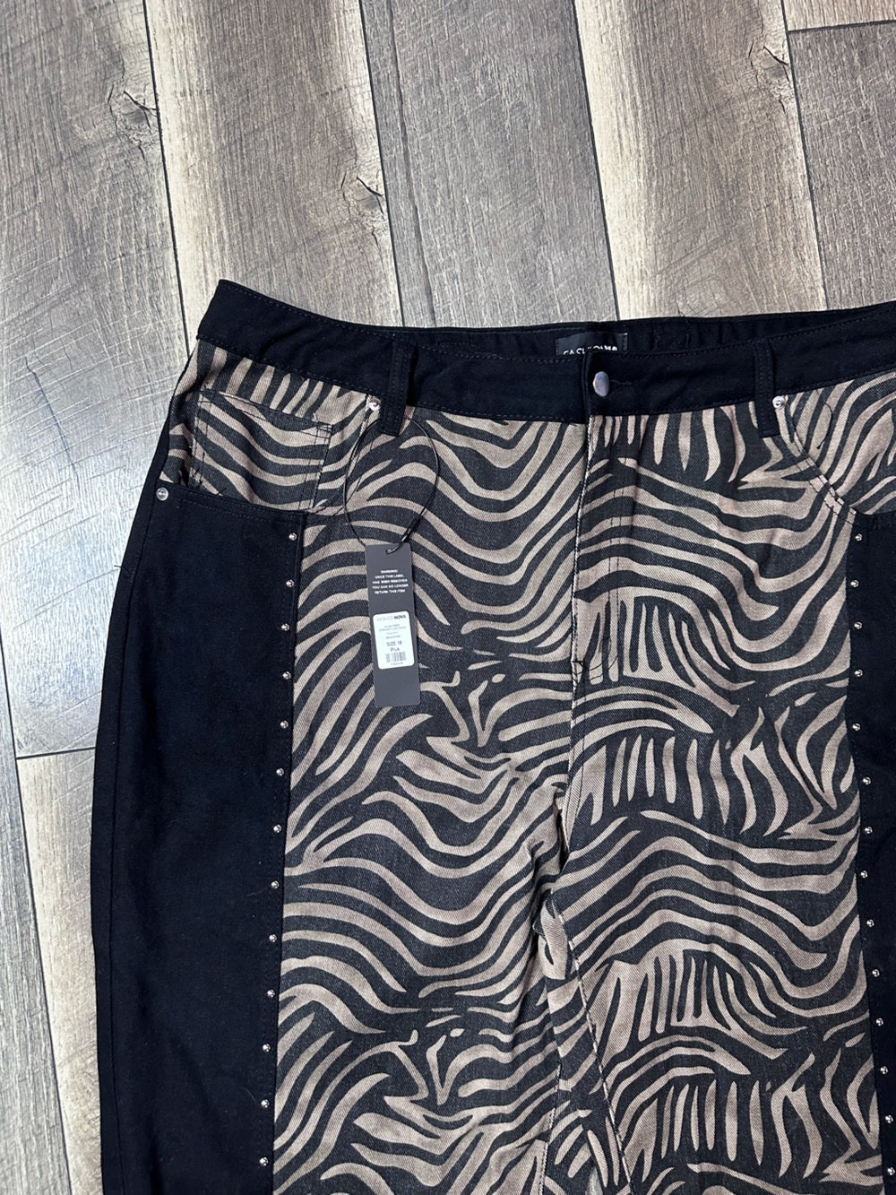 Fashion Nova Zebra Denim Jeans