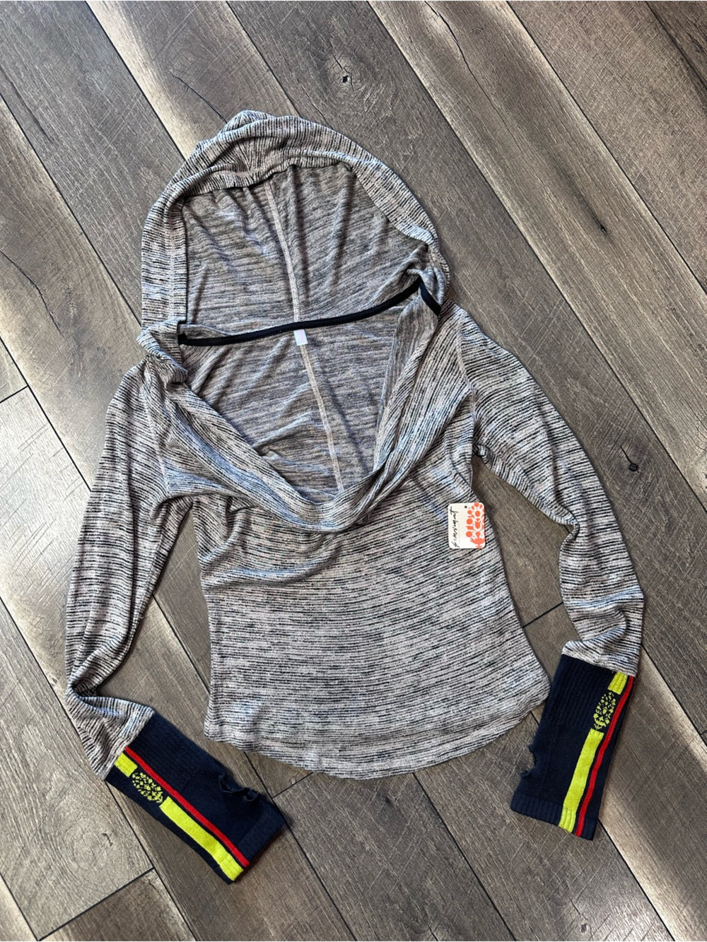 Free People Hooded Long Sleeve Top