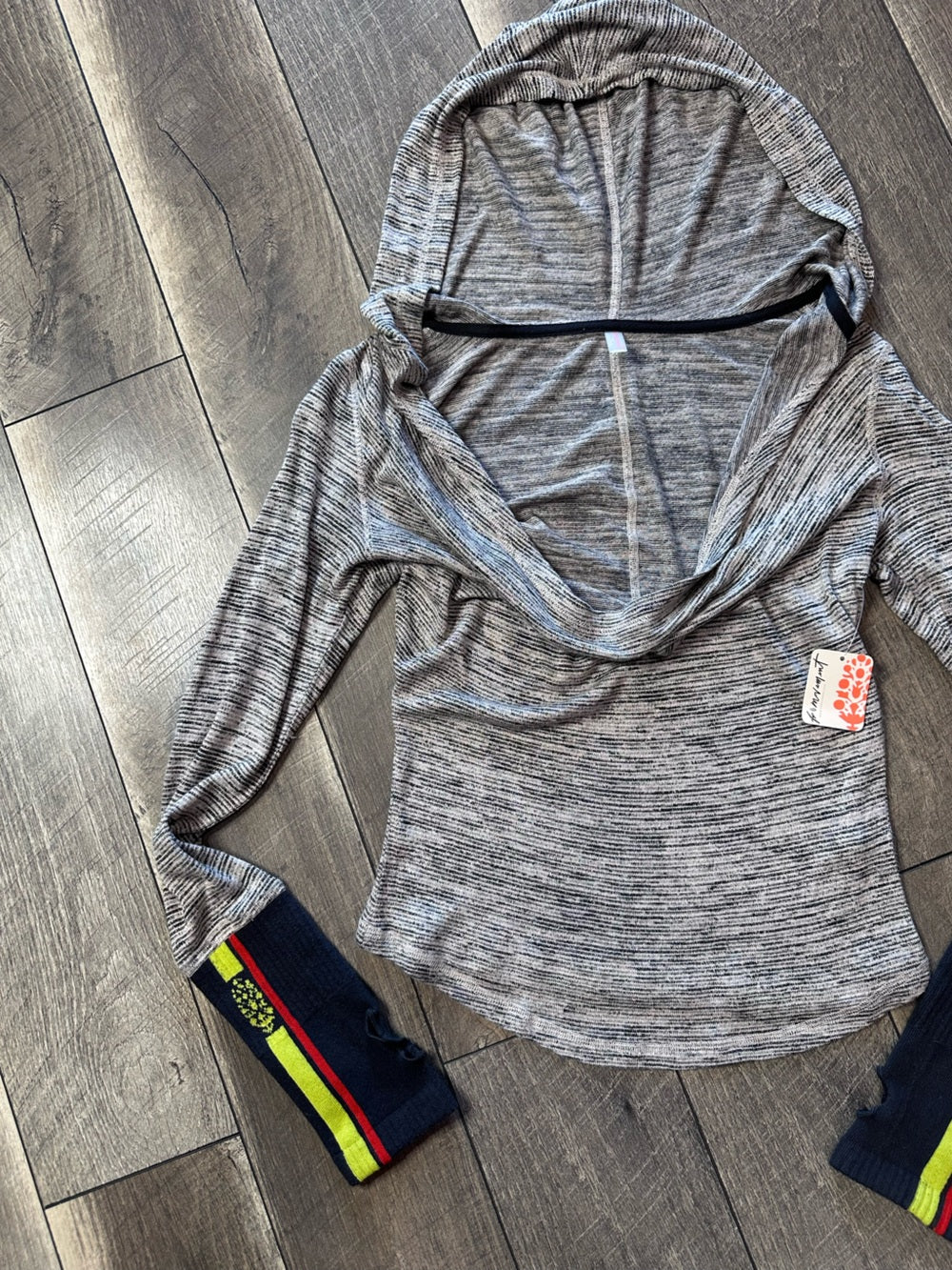 Free People Hooded Long Sleeve Top