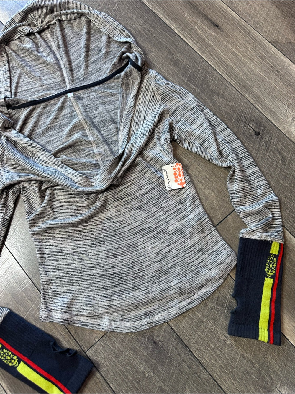 Free People Hooded Long Sleeve Top