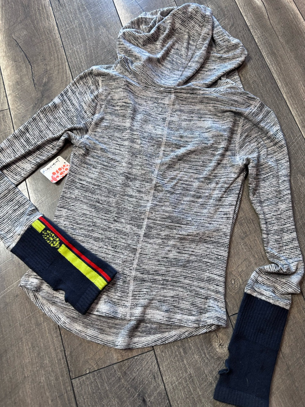 Free People Hooded Long Sleeve Top