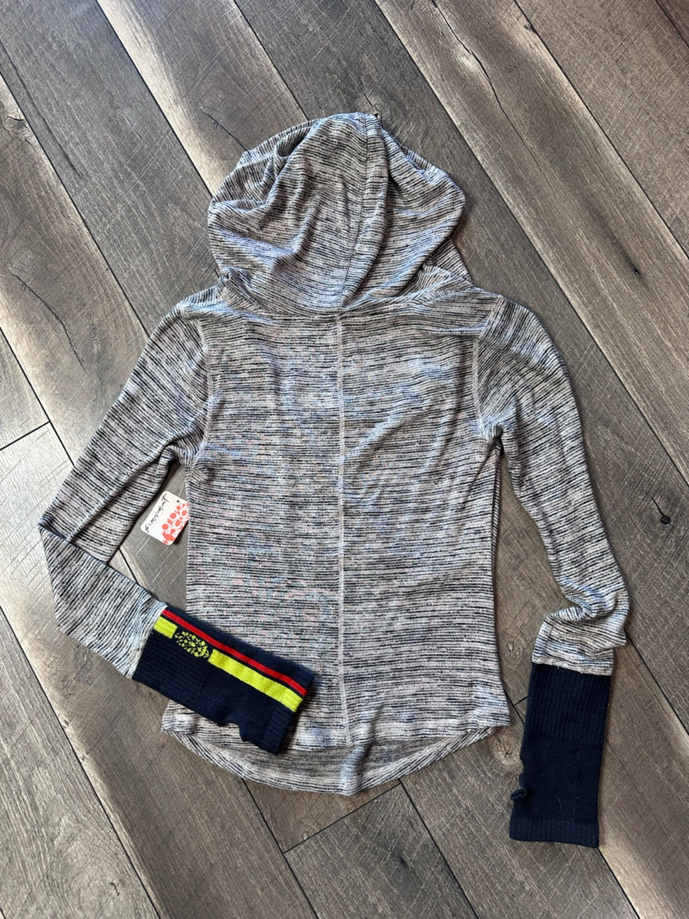 Free People Hooded Long Sleeve Top