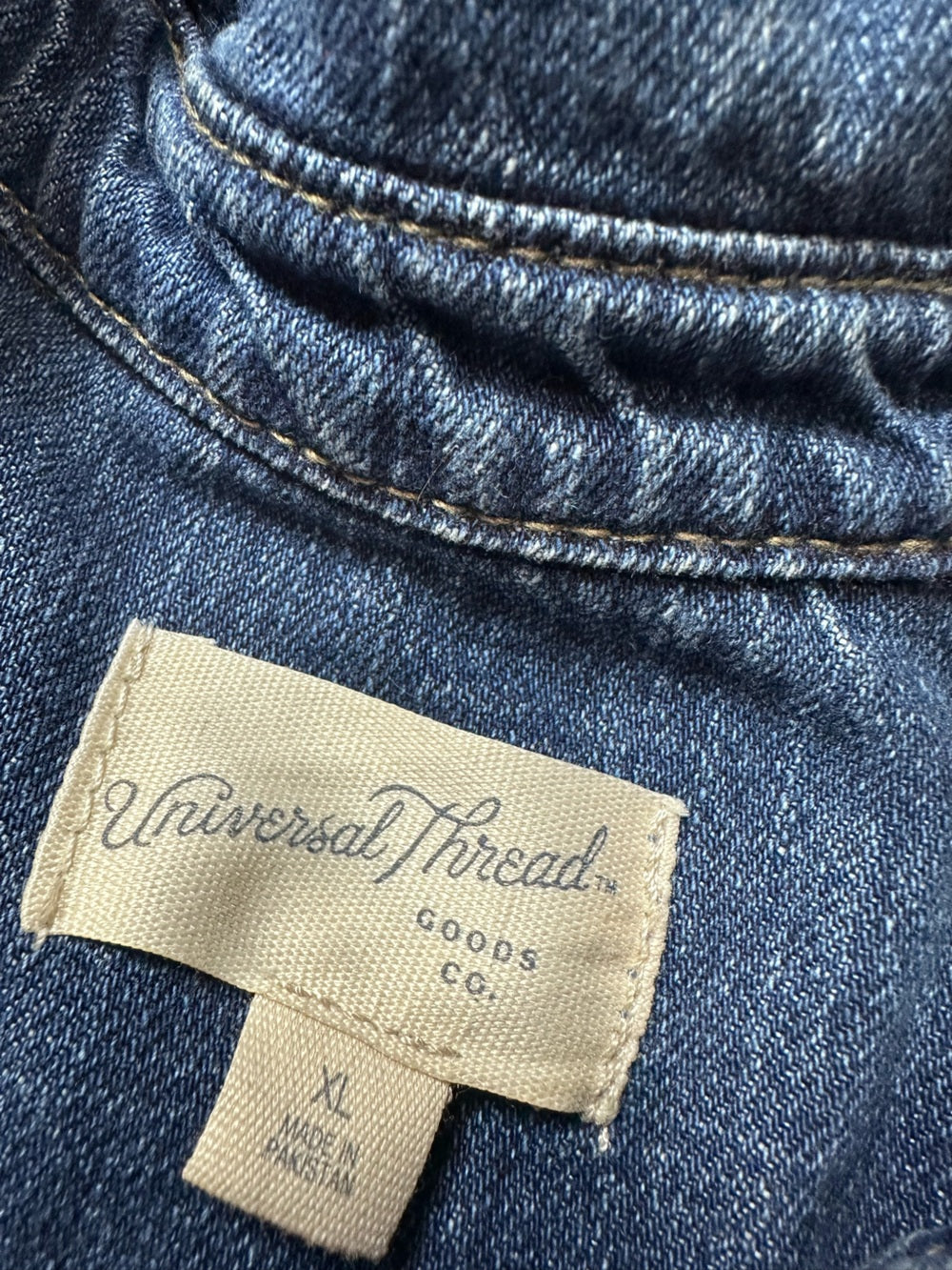 Universal Thread Denim Short Sleeve Dress (pockets)