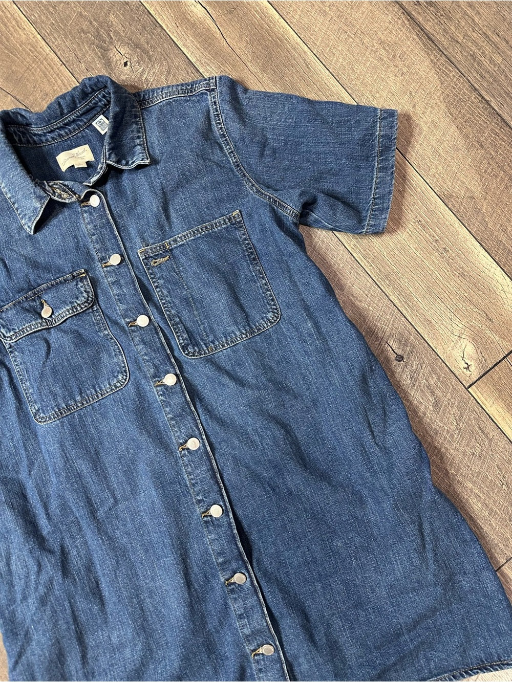 Universal Thread Denim Short Sleeve Dress (pockets)