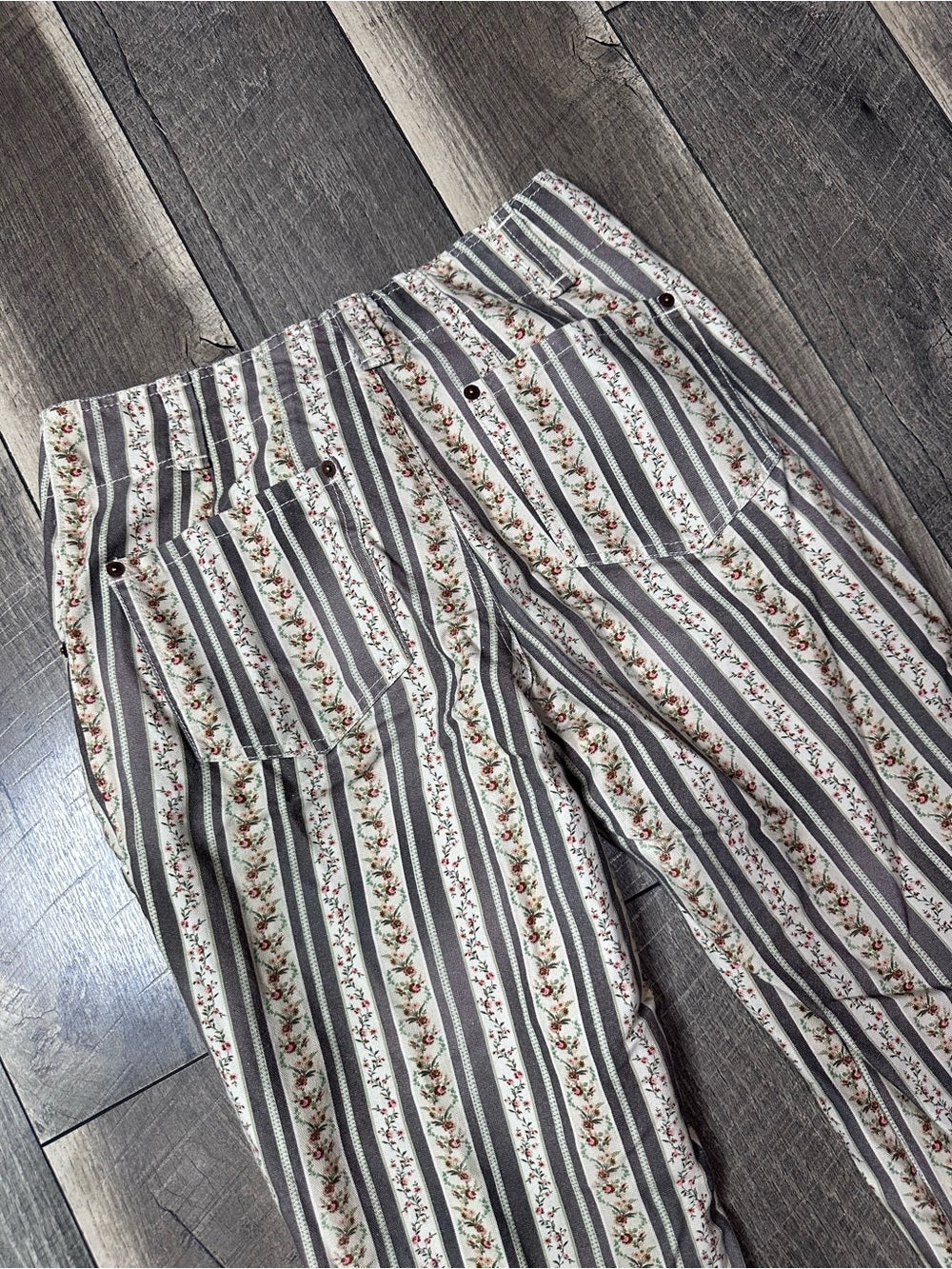 We The Free Floral Striped Barrel Pants