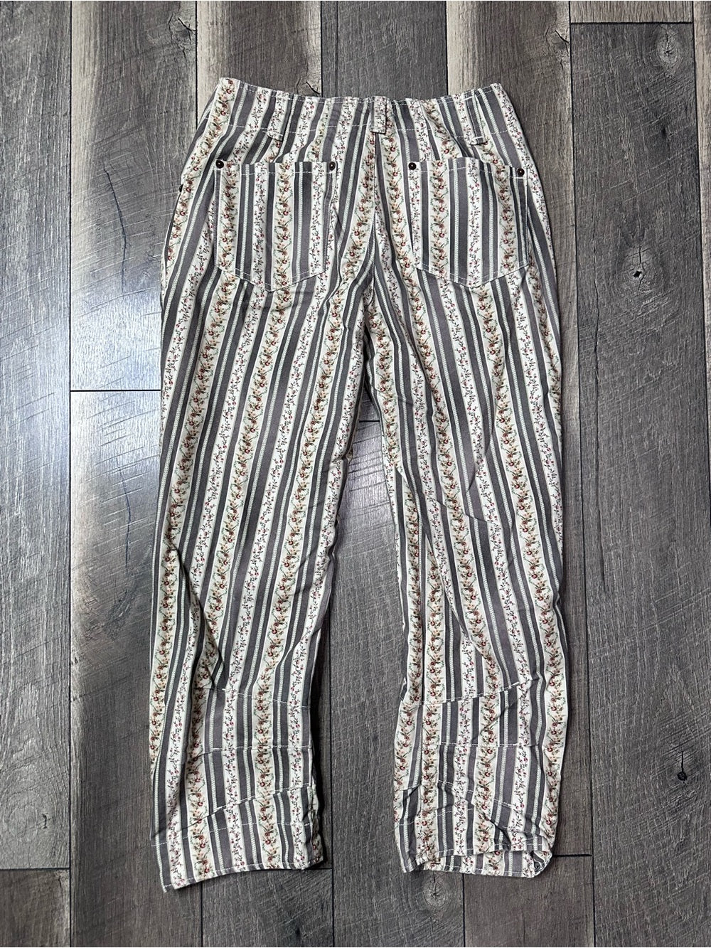 We The Free Floral Striped Barrel Pants